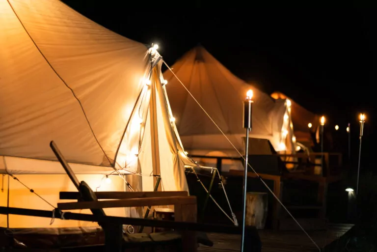 tents glamping night